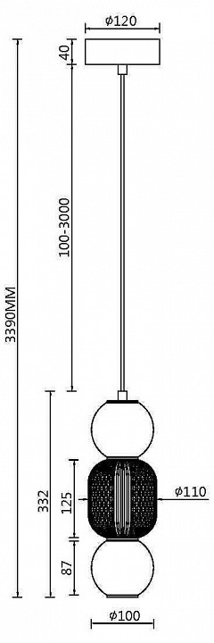 Подвесной светильник Maytoni Drop MOD273PL-L16CH3K - 3