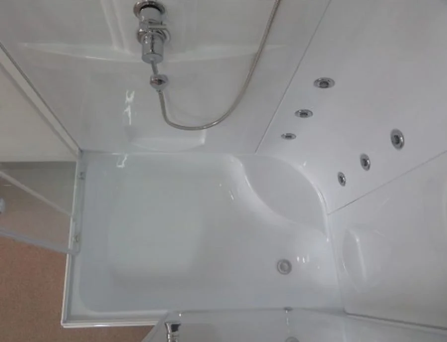 Душевая кабина Royal Bath BP 100х80 R с гидромассажем профиль белый стекло прозрачное RB8100BP2-T-R - 2