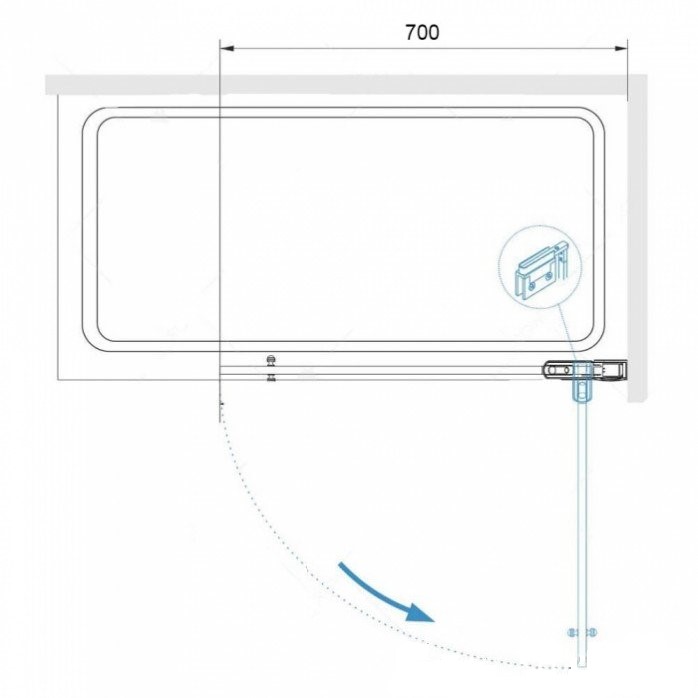 Шторка на ванну RGW Screens SC-102 70x150 профиль хром стекло тонированное 011110207-31 - 3