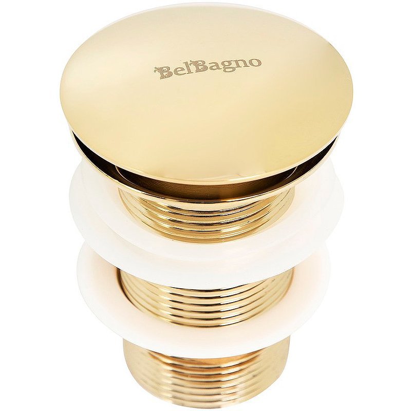 Донный клапан для раковины BelBagno без перелива золото BB-SC-ORO - 0