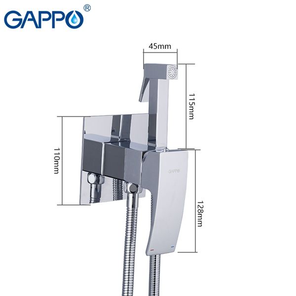 Смеситель с гигиеническим душем Gappo Jacob G7207-1 - 9