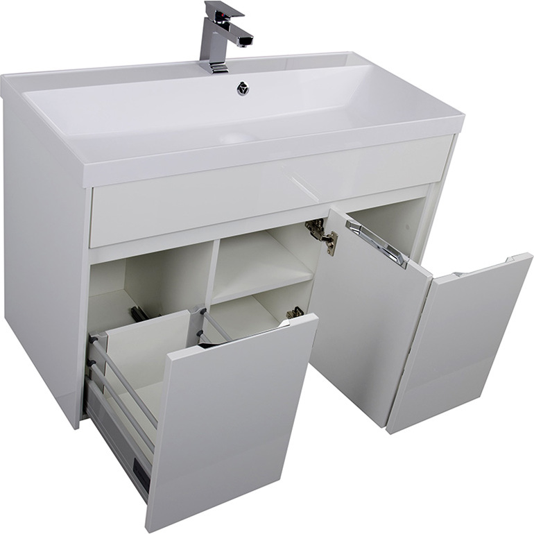 Мебель для ванной Aquanet Латина 100 белая - 6