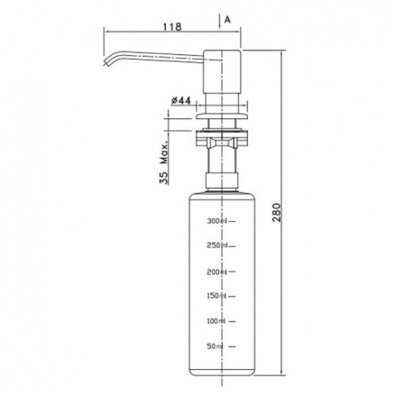 Дозатор для жидкого мыла Lemark Expert  LM8201S - 1