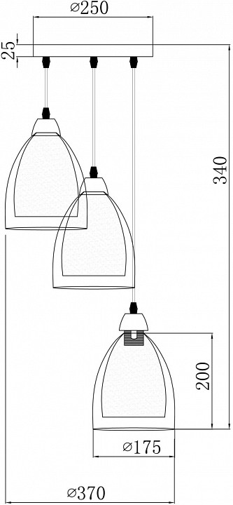 Подвесной светильник Freya Astery FR5375PL-03CH2 - 1