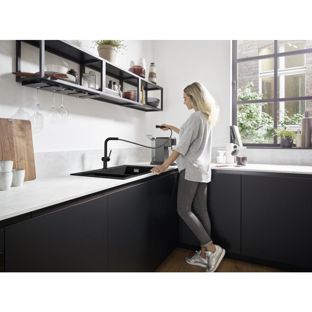 Кухонный смеситель однорычажный, 270, с вытяжным изливом, 1jet, sBox Hansgrohe 72809670 - 1