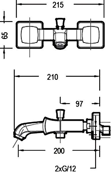 Смеситель Bravat Whirlpool F678112C-01 для ванны с душем - 5
