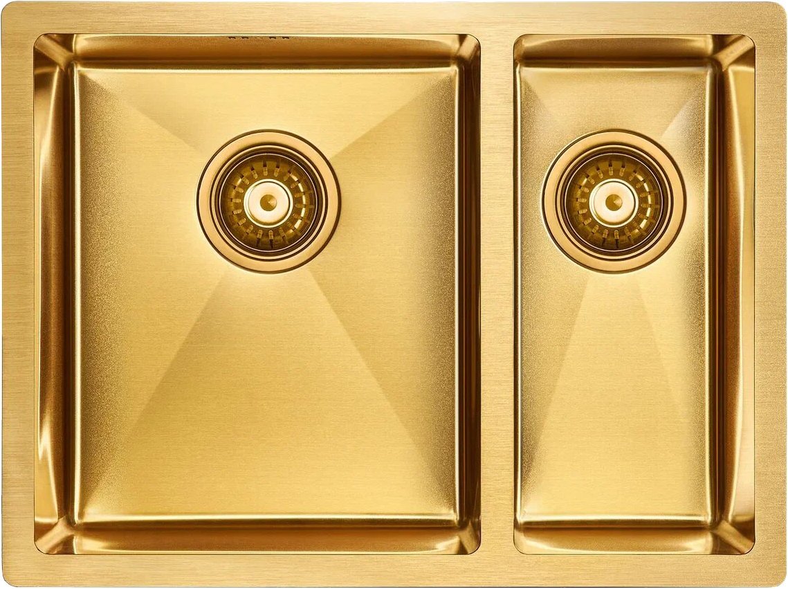 Мойка кухонная Paulmark Zusat L 59 брашированное золото PM225944-BGL - 0