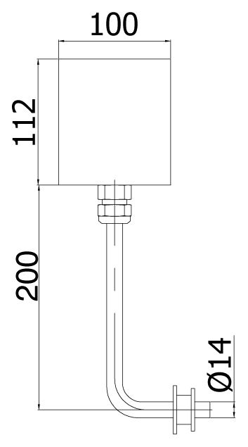 Смывное устройство для писсуаров GPD сенсорное хром FPB02 - 1