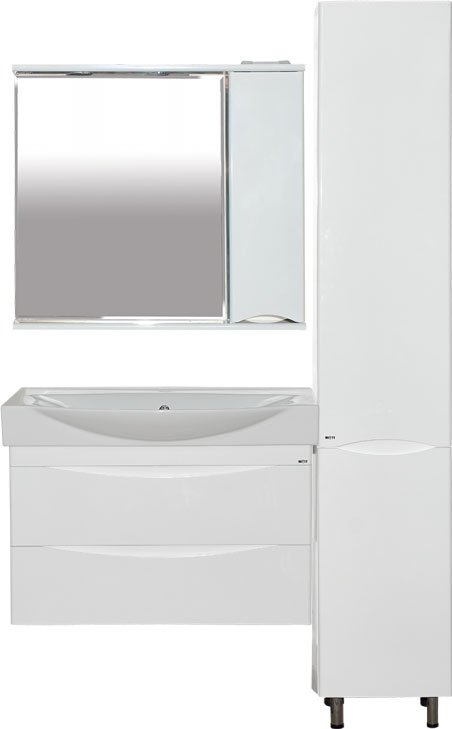 Мебель для ванной Misty Элвис 85 подвесная, белая П-Элв01085-0112ЯПо - 2
