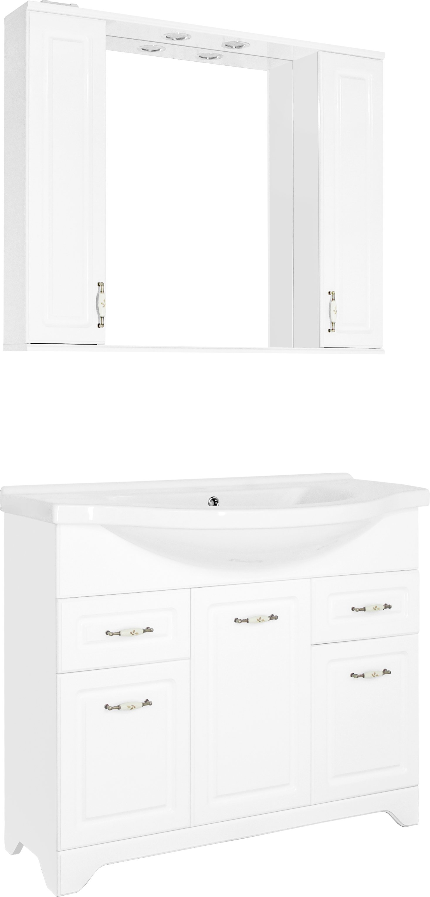 Зеркало-шкаф Style Line Олеандр-2 100/С Люкс, белый ЛС-00000583 - 1