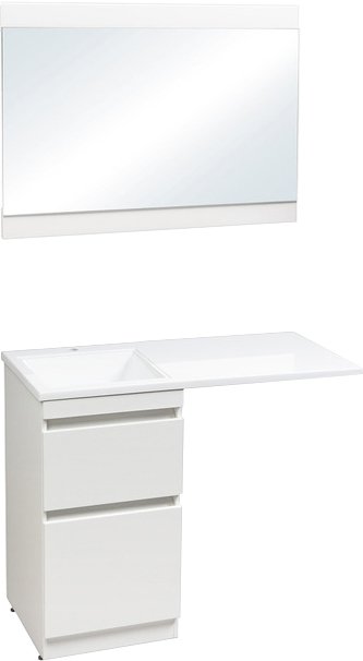 Мебель для ванной Style Line Даллас 110 Люкс Plus напольная, белая - 4