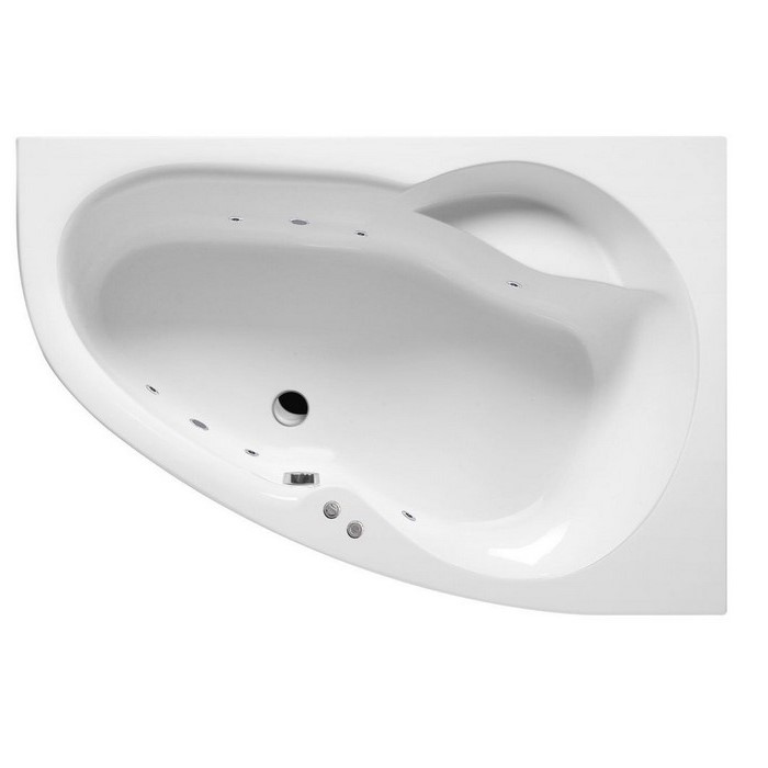 Ванна акриловая Excellent Newa Soft R 160х95 с гидромассажем белый - хром WAEX.NEP16.SOFT.CR - 0
