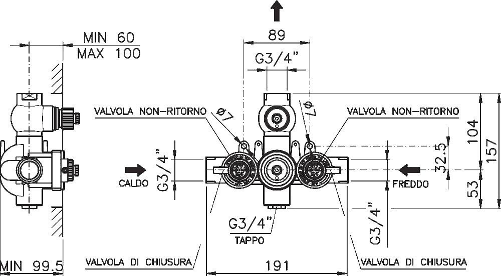 Nicolazzi 4909CR18 Внешняя часть термостата на 3/4 DAMES ANGLAISES - 2