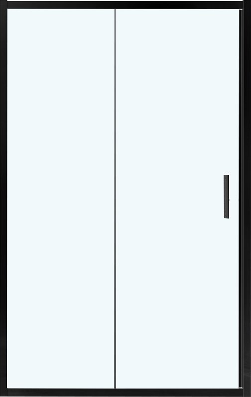 Душевая дверь в нишу Vincea Garda VDS-1G140CLB 140 см, профиль черный, стекло прозрачное - 2