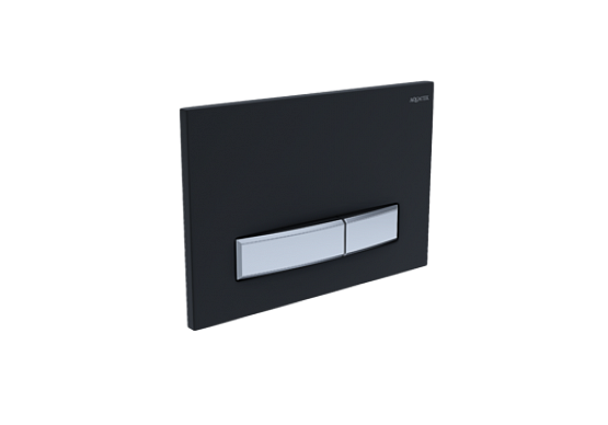 Кнопка смыва Aquatek Slim матовый черный/хром  KDI-0000026 - 1
