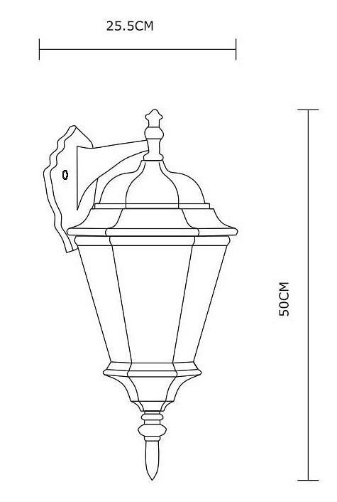 Уличный настенный светильник Arte Lamp Genova A1204AL-1BN - 1