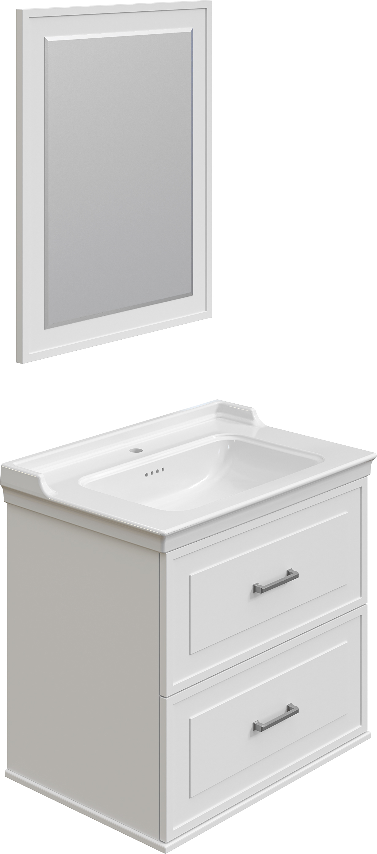 Мебель для ванной STWORKI Хадстен 80 белая, в классическом стиле, подвесная (комплект, гарнитур) 540907 - 6