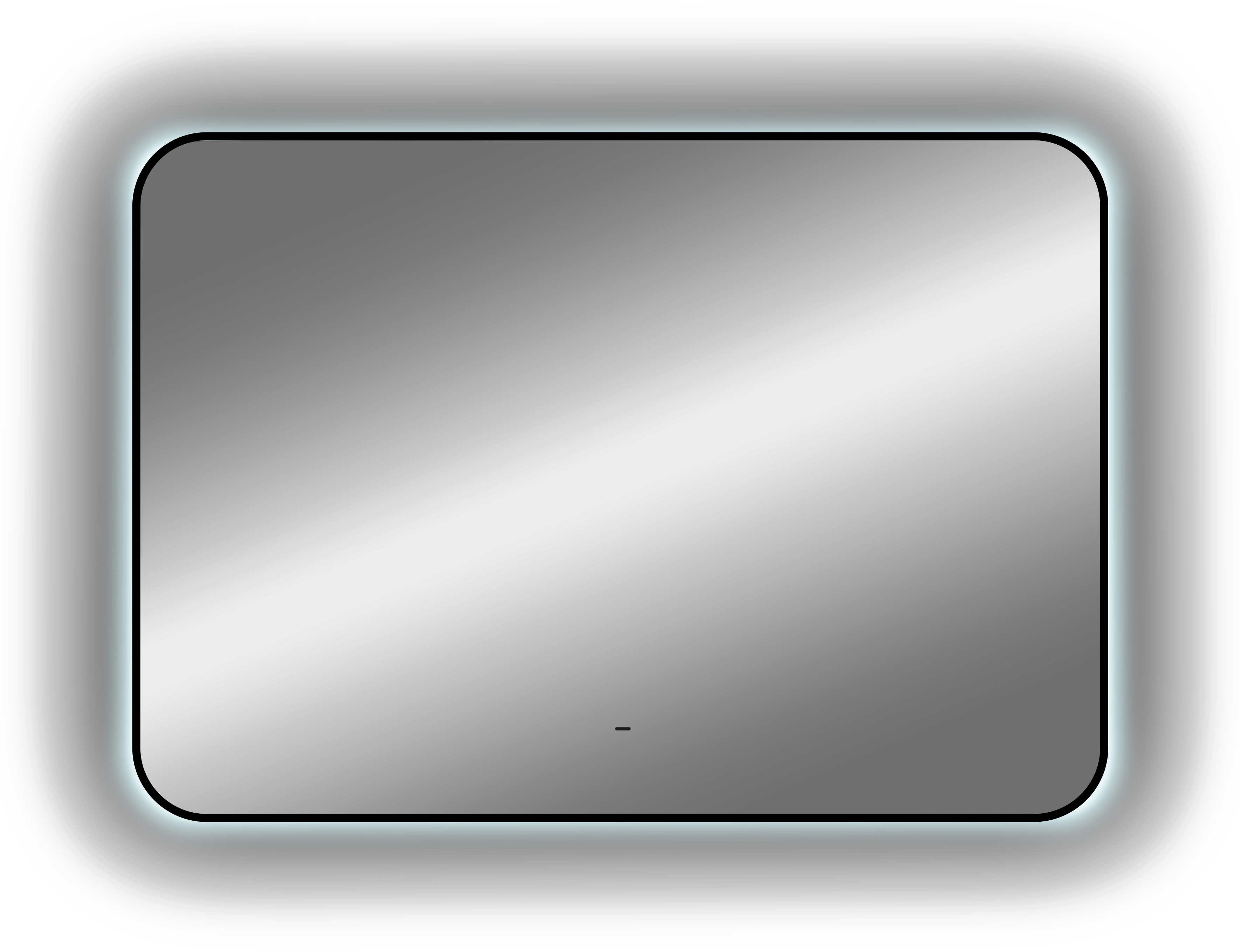 Зеркало DIWO Кострома 100 черное, с подсветкой светодиодной, инфракрасный выключатель, прямоугольное ЗЛП1752 - 8