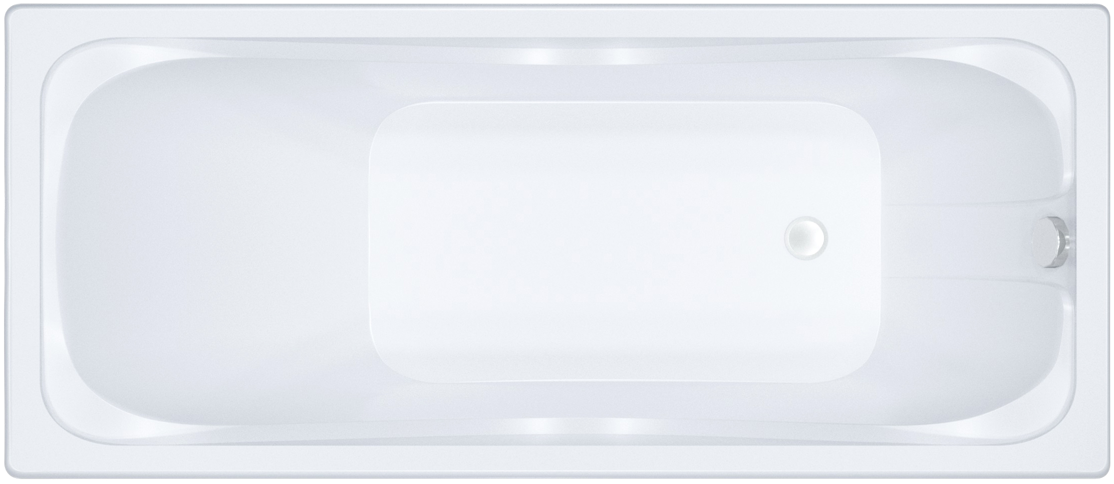 Акриловая ванна DIWO Самара 170x75, пристенная, прямоугольная, российская, в современном стиле, с ножками 506659 - 0