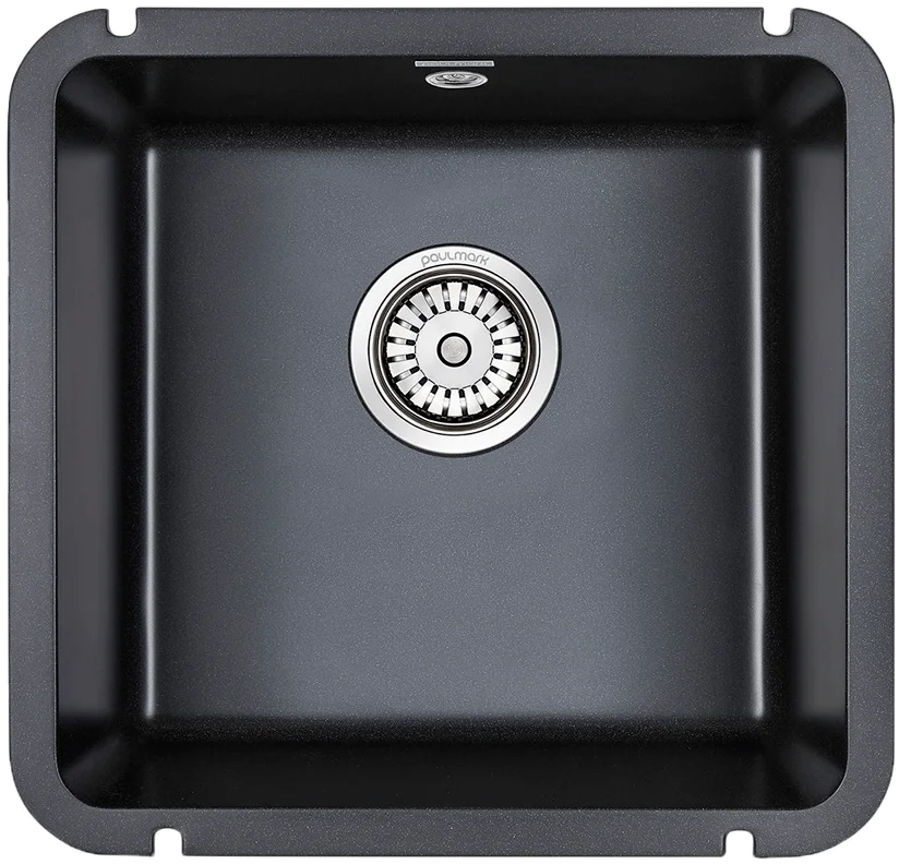 Мойка кухонная Paulmark Unter 45.5 черный матовый PM204543-BL - 0