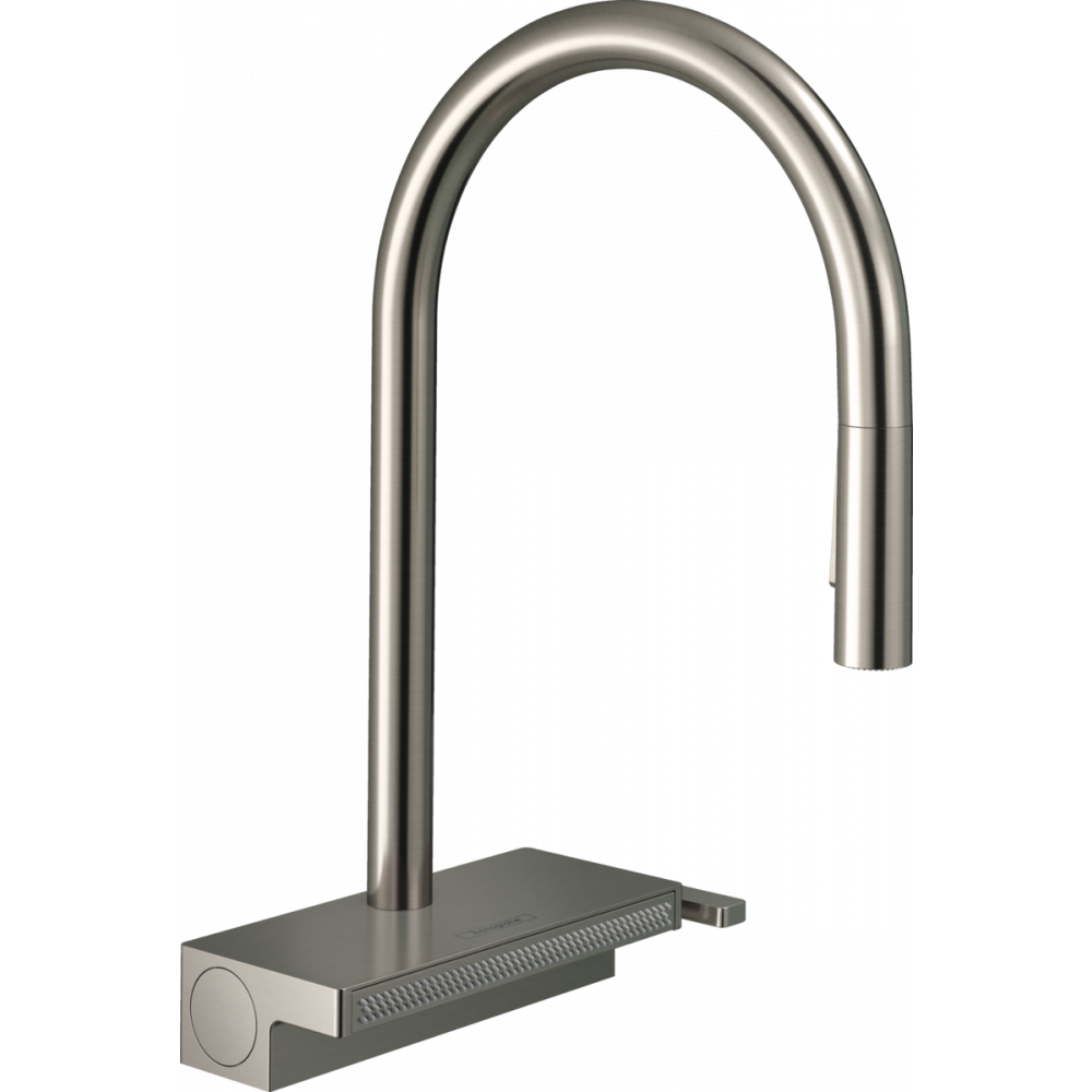 Кухонный смеситель Hansgrohe Aquno Select M81 однорычажный, 170, с вытяжным душем, 3jet, sBox, под сталь 73831800 - 0