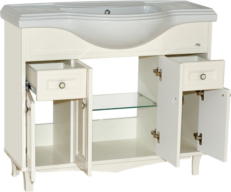 Мебель для ванной Misty Шармель 105 светло-бежевая эмаль - 6