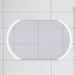 Зеркало Бриклаер Вега/Мальта 100 с подсветкой, овальное