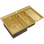 Мойка кухонная Zorg Inox PVD SZR 5178-2-L bronze