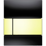 Кнопка смыва TECE Square Urinal 9242808 черное стекло, кнопка золото