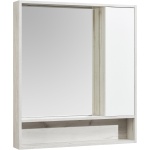 Зеркало-шкаф Aquaton Флай 80 белый-светлое дерево 1A237702FAX10