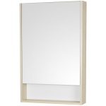 Зеркало-шкаф Aquaton Сканди 55 белый - светлое дерево 1A252102SDB20