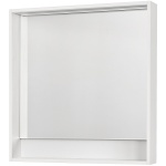 Зеркало-шкаф Aquaton Капри 80 с подсветкой белый глянцевый