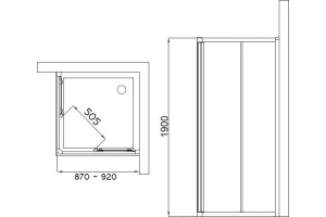 Душевая дверь в нишу Ideal Standard Connect T9806EO - 3