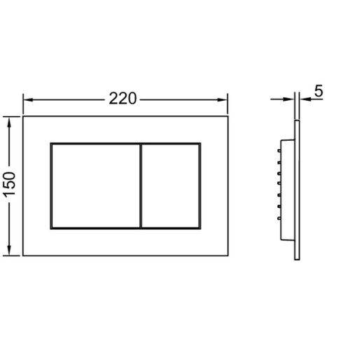 Комплект для установки подвесного унитаза: инсталляция, пластиковая панель смыва TECEnow, белая 9400413 - 3