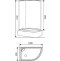Душевая кабина Style Ecostyle 120х80 левая хром стекло матовое ES-309 WPL - 2