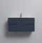 EB1889RU-G98 Nona Мебель с интегрированными ручками, глянцевый темно-синий, 100 см, 2 ящика - 4
