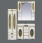 Зеркало-шкаф Misty Монако 120 белый-золото с подсветкой  Л-Мнк04120-013Л - 1