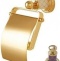 Держатель для туалетной бумаги Boheme Murano золото с фиолетовым 10901-V-G - 0