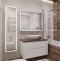 Мебель для ванной STWORKI Берген 100 белая с темной столешницей, раковина Moduo 55 Leaf 549593 - 1