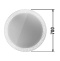 Duravit Happy D.2 Plus Зеркало круглое d700 мм, декор: radial, LED 3500, 31w, сенсор, регулировка яркости, приглушение света + выключатель HP7480S0000 - 1
