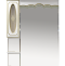 Зеркало-шкаф Misty Монако 90 L белый-золото с подсветкой Л-Мнк02090-013Л - 0