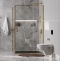 Душевой уголок Wasserkraft Aisch 100x90 профиль золото матовое стекло прозрачное 55P22 - 1