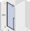 Душевая дверь в нишу Riho Lucid GD101 100 см, профиль черный G005003121 - 2