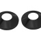 Комплект подключения 2шт.: уголок со сгоном 3/4х1/2, эксцентрик, отражатель, цвет черный муар AQ 3020BL - 2