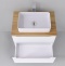 Мебель для ванной STWORKI Берген 80 белая с темной столешницей, раковина DIWO Самара 0116 567267 - 4