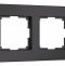 Рамка на 2 поста Werkel Senso черный soft-touch W0023108 - 0