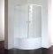 Душевой уголок Royal Bath ВК 100х100 с поддоном профиль белый стекло матовое RB100BK-C - 0