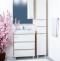 Зеркало-шкаф Бриклаер Токио 70 R светлая лиственница, белый глянец 4627125411717 - 1
