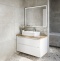 Мебель для ванной STWORKI Берген 100 белая со светлой столешницей, с раковиной Bocchi Vessel 1172-061-0125 566046 - 1