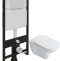 Комплект Унитаз подвесной STWORKI Дублин SETK3504-0605 с микролифтом + Система инсталляции для унитазов EWRIKA ProLT 0026-2020 с белой кнопкой смыва 0042 559789 - 0